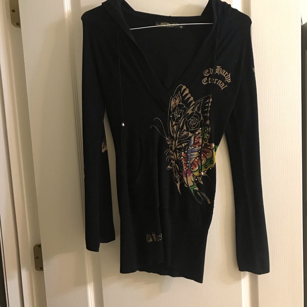 Ed Hardy like new xs x small dress